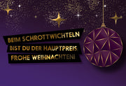 Die lustige und fiese FCK YOU CARDS Weihnachtskarte "Beim Schrottwichteln bist du der Hauptpreis. Frohe Weihnachten!