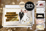 Coverbild 6er Set Hochzeitskarten inkl 20% Rabatt 