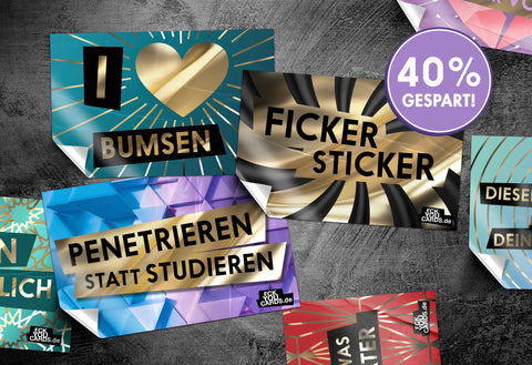 Lustige Sticker Aufkleber von FCK YOU CARDS FICKER STICKER 10er Set