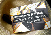 FUCK YOU CARDS: Partys scheiße lustige Geburtstagskarte Front