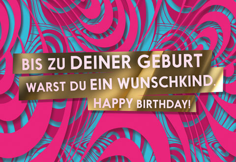 FUCK YOU CARDS: Wunschkind lustige Geburtstagskarte Front