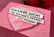 Valentinstag Karte Postkarte FCK YOU CARDS lustig frech