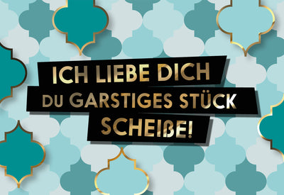 FUCK YOU CARDS: Garstiges Stück Scheiße lustige Postkarte Front
