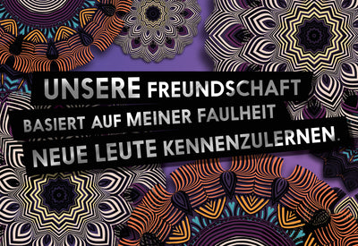 FUCK YOU CARDS: Faulheit Freundschaft lustige Grußkarte Front
