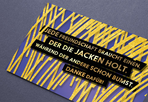 FUCK YOU CARDS: Jacken Bumsen außergewöhnliche Grußkarte Foto