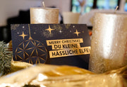 lustige Weihnachtskarte von FCK YOU CARDS Hässliche Elfe