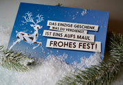 lustige Weihnachtskarte von FCK YOU CARDS Geschenk aufs Maul