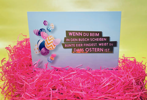 FCK YOU CARDS: Busch scheißen Osterkarte Front