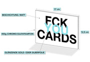 FUCK YOU CARDS: Hure fiese Geburtstagskarte Abmessungen Karte