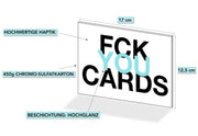 FUCK YOU CARDS: Freundschaft Siezen lustige Grußkarte Abmessungen Karte