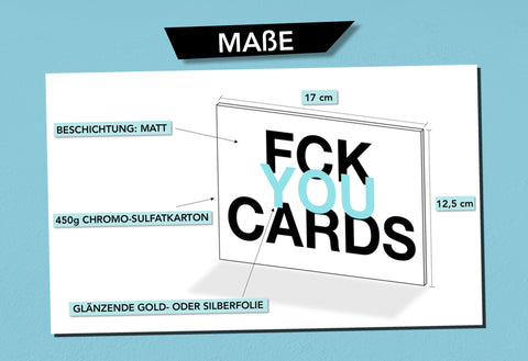 Weihnachtskarte von FCK YOU CARDS Maße